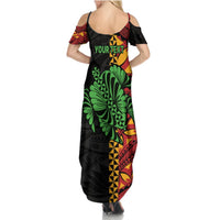 Personalised Tonga Emancipation Day Summer Maxi Dress Puleanga Fakatui O Since 1970 LT9 - Polynesian Pride