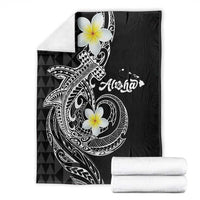 Aloha Hammerhead Shark Blanket Black Hawaiian Kakau Tribal Tattoo LT9 - Polynesian Pride