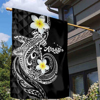 Aloha Hammerhead Shark Garden Flag Black Hawaiian Kakau Tribal Tattoo LT9 - Polynesian Pride