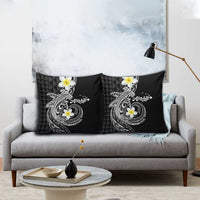 Aloha Hammerhead Shark Pillow Cover Black Hawaiian Kakau Tribal Tattoo - Polynesian Pride