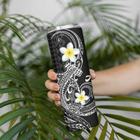 Aloha Hammerhead Shark Skinny Tumbler Black Hawaiian Kakau Tribal Tattoo