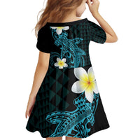 Aloha Hammerhead Shark Family Matching Off The Shoulder Long Sleeve Dress and Hawaiian Shirt Calypso Hawaiian Kakau Tribal Tattoo LT9 - Polynesian Pride
