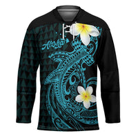 Aloha Hammerhead Shark Hockey Jersey Calypso Hawaiian Kakau Tribal Tattoo - Polynesian Pride