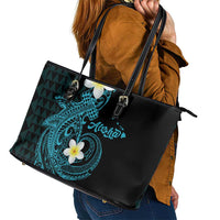 Aloha Hammerhead Shark Leather Tote Bag Calypso Hawaiian Kakau Tribal Tattoo