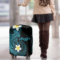 Aloha Hammerhead Shark Luggage Cover Calypso Hawaiian Kakau Tribal Tattoo