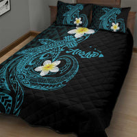Aloha Hammerhead Shark Quilt Bed Set Calypso Hawaiian Kakau Tribal Tattoo
