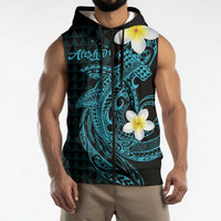 Aloha Hammerhead Shark Sleeveless Zip Hoodie Calypso Hawaiian Kakau Tribal Tattoo LT9