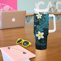 Aloha Hammerhead Shark Tumbler With Handle Calypso Hawaiian Kakau Tribal Tattoo