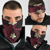 Aloha Hammerhead Shark Neck Gaiter Feverish Pink Hawaiian Kakau Tribal Tattoo - Polynesian Pride