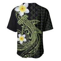 Aloha Hammerhead Shark Baseball Jersey Lime Rickey Hawaiian Kakau Tribal Tattoo