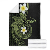 Aloha Hammerhead Shark Blanket Lime Rickey Hawaiian Kakau Tribal Tattoo LT9 - Polynesian Pride