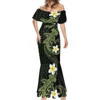Aloha Hammerhead Shark Mermaid Dress Lime Rickey Hawaiian Kakau Tribal Tattoo