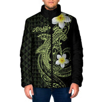 Aloha Hammerhead Shark Padded Jacket Lime Rickey Hawaiian Kakau Tribal Tattoo - Polynesian Pride