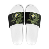 Aloha Hammerhead Shark Slide Sandals Lime Rickey Hawaiian Kakau Tribal Tattoo - Polynesian Pride