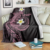 Aloha Hammerhead Shark Blanket Vivacious Pink Hawaiian Kakau Tribal Tattoo LT9 Pink - Polynesian Pride