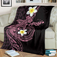 Aloha Hammerhead Shark Blanket Vivacious Pink Hawaiian Kakau Tribal Tattoo LT9 - Polynesian Pride
