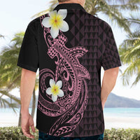 Aloha Hammerhead Shark Hawaiian Shirt Vivacious Pink Hawaiian Kakau Tribal Tattoo