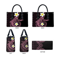 Aloha Hammerhead Shark Leather Bag Vivacious Pink Hawaiian Kakau Tribal Tattoo - Polynesian Pride