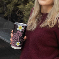 Aloha Hammerhead Shark Tumbler Cup Vivacious Pink Hawaiian Kakau Tribal Tattoo