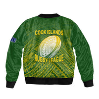 The Kuki's Cook Islands Rugby Bomber Jacket Be Unique Vibe Green LT9 - Polynesian Pride