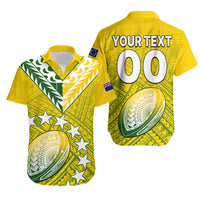 (Custom Text And Number) The Kuki's Cook Islands Rugby Hawaiian Shirt Be Unique Vibe Yellow LT9 Yellow - Polynesian Pride