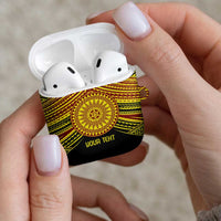 Personalised Tonga Ha apai High School AirPods Case Ngatu Fonulei Pattern - Polynesian Pride