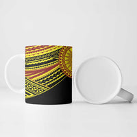 Personalised Tonga Ha apai High School Ceramic Mug Ngatu Fonulei Pattern - Polynesian Pride