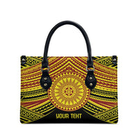 Personalised Tonga Ha apai High School Leather Bag Ngatu Fonulei Pattern - Polynesian Pride