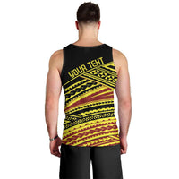 Personalised Tonga Ha apai High School Men Tank Top Ngatu Fonulei Pattern