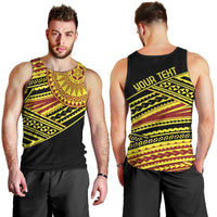 Personalised Tonga Ha apai High School Men Tank Top Ngatu Fonulei Pattern