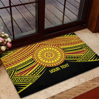 Personalised Tonga Ha apai High School Rubber Doormat Ngatu Fonulei Pattern