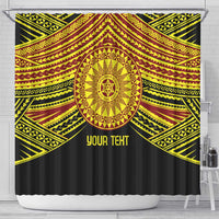 Personalised Tonga Ha apai High School Shower Curtain Ngatu Fonulei Pattern LT9 - Polynesian Pride