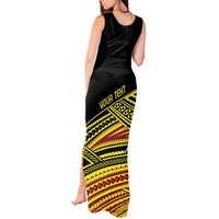 Personalised Tonga Ha apai High School Tank Maxi Dress Ngatu Fonulei Pattern