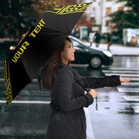 Personalised Tonga Ha apai High School Umbrella Ngatu Fonulei Pattern - Polynesian Pride