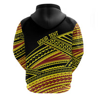 Personalised Tonga Ha apai High School Zip Hoodie Ngatu Fonulei Pattern