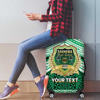 Personalised Tonga Saineha High School Luggage Cover Polynesian Ngatu Tribal