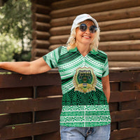 Personalised Tonga Saineha High School Women Polo Shirt Polynesian Ngatu Tribal