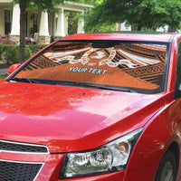 Personalised Tonga Tailulu College Auto Sun Shade Polynesian Ngatu Tribal - Polynesian Pride