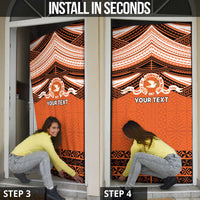 Personalised Tonga Tailulu College Door Cover Polynesian Ngatu Tribal - Polynesian Pride