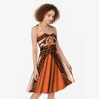 Personalised Tonga Tailulu College Midi Dress Polynesian Ngatu Tribal - Polynesian Pride