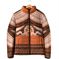 Personalised Tonga Tailulu College Padded Jacket Polynesian Ngatu Tribal - Polynesian Pride
