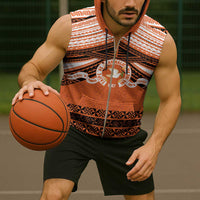 Personalised Tonga Tailulu College Sleeveless Zip Hoodie Polynesian Ngatu Tribal - Polynesian Pride