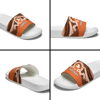 Personalised Tonga Tailulu College Slide Sandals Polynesian Ngatu Tribal - Polynesian Pride
