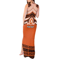 Personalised Tonga Tailulu College Tank Maxi Dress Polynesian Ngatu Tribal