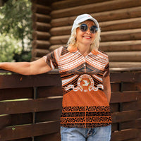 Personalised Tonga Tailulu College Women Polo Shirt Polynesian Ngatu Tribal