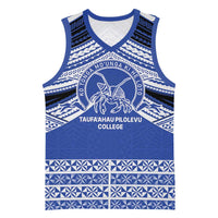 Personalised Tonga Taufa'ahau Pilolevu College Basketball Jersey Polynesian Ngatu Tribal - Polynesian Pride
