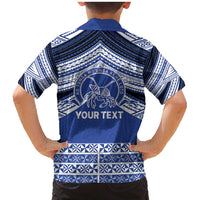 Personalised Tonga Taufa'ahau Pilolevu College Family Matching Mermaid Dress and Hawaiian Shirt Polynesian Ngatu Tribal