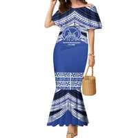 Personalised Tonga Taufa'ahau Pilolevu College Family Matching Mermaid Dress and Hawaiian Shirt Polynesian Ngatu Tribal