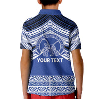 Personalised Tonga Taufa'ahau Pilolevu College Kid Polo Shirt Polynesian Ngatu Tribal LT9 - Polynesian Pride