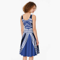 Personalised Tonga Taufa'ahau Pilolevu College Midi Dress Polynesian Ngatu Tribal - Polynesian Pride